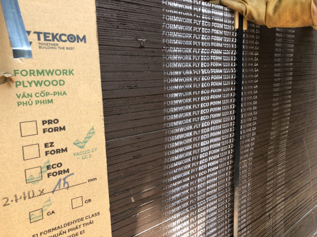 ván phủ phim tekcom 15mm, ván tekcom 15mm, giá ván tekcom